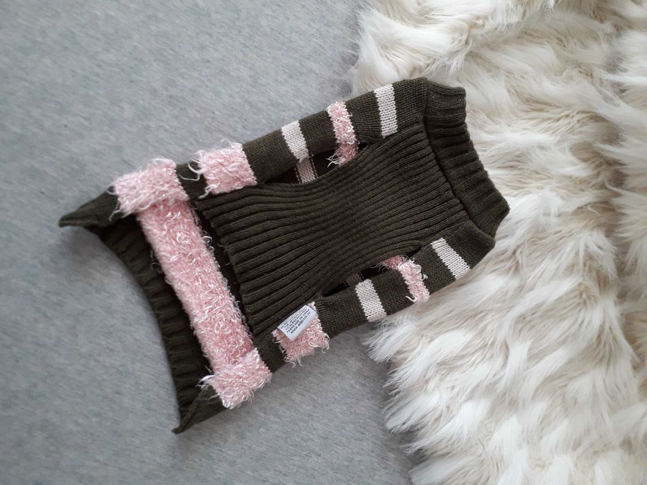 Outfit de Malha às Riscas para Cão ou Gato《Nobleza》