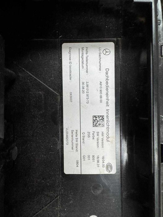 Lampka Podsufitki Kabiny Mercedes Sprinter W907 W910 HELLA ORG