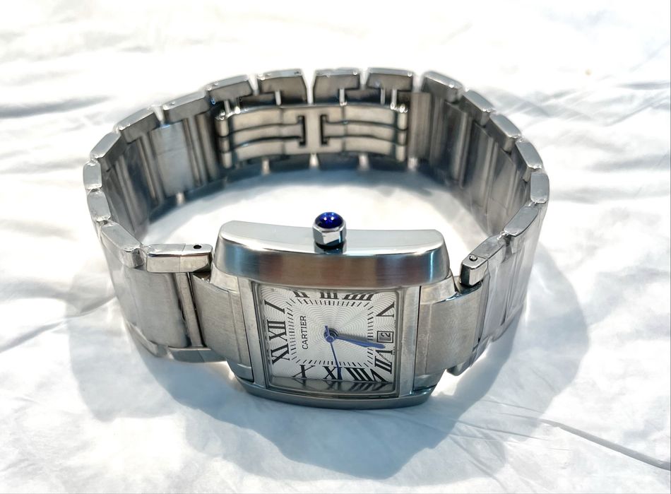 Relógio Cartier  tank francais em aço movimento quartzo novo