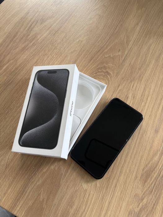 iPhone 15 pro max, black titanium, 1TB bateria 100% stan bdb