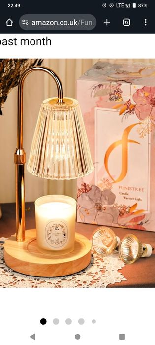 Lampa podgrzewacz do świec zapachowych  z timerem +2 żarówki