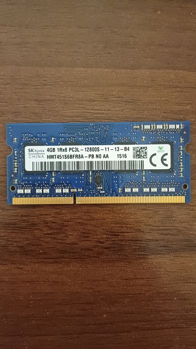 Оперативна пам'ять для ноутбука SK hynix 4gb 1Rx8 PC3L 12800S