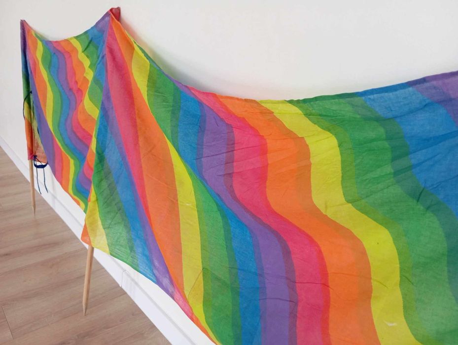Parawan plażowy flaga tęczowa