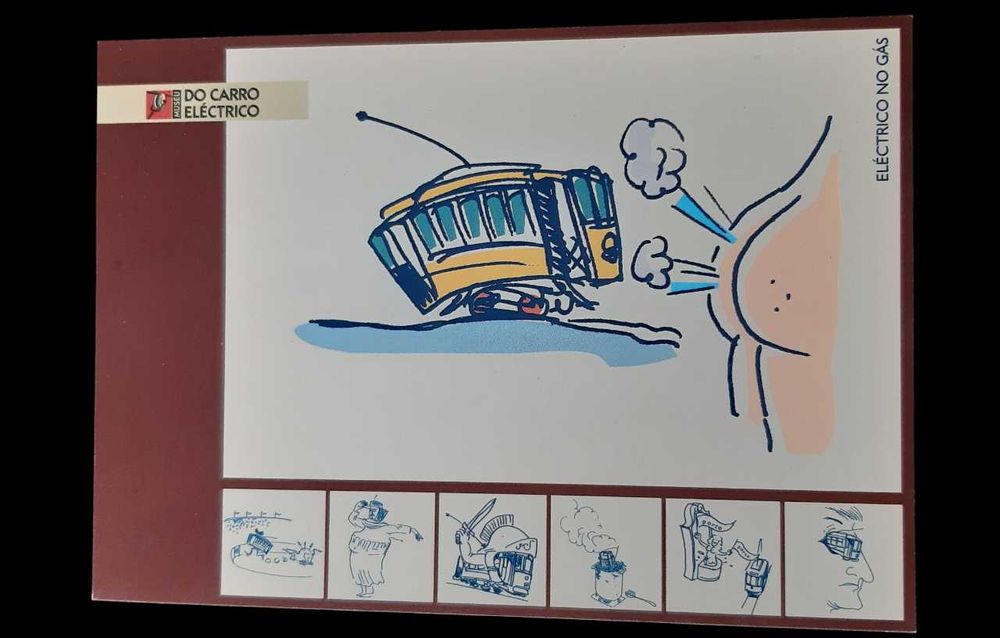 Colecionadores - Coleção de 7 postais - Museu do Carro Elétrico