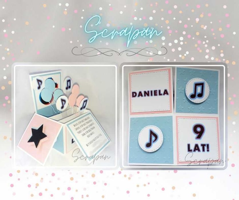 Kartka urodzinowa, roczek dla dziecka, dziewczynki, ręcznie robiona