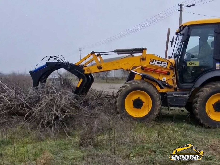 Гідравлічний захват на навантажувач | Вила | Захват для деревини,