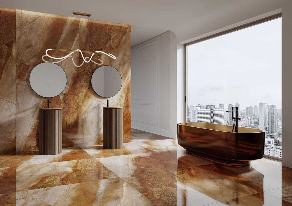 Płytki Slabb 120 x 280 CM wielkoformatowe 6mm Calatatta Onyx Mat Soft