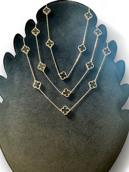 Кольє * ВанКліф з оніксом 40-45см, 7.93г - золото 585 проби