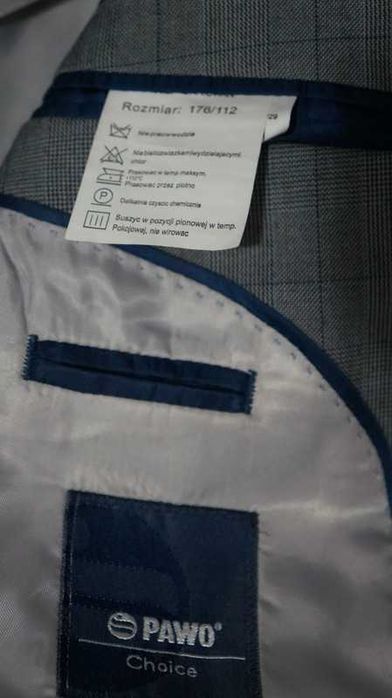 Garnitur Pawo Roz. 176/112 Kol. Szary Krata Fit