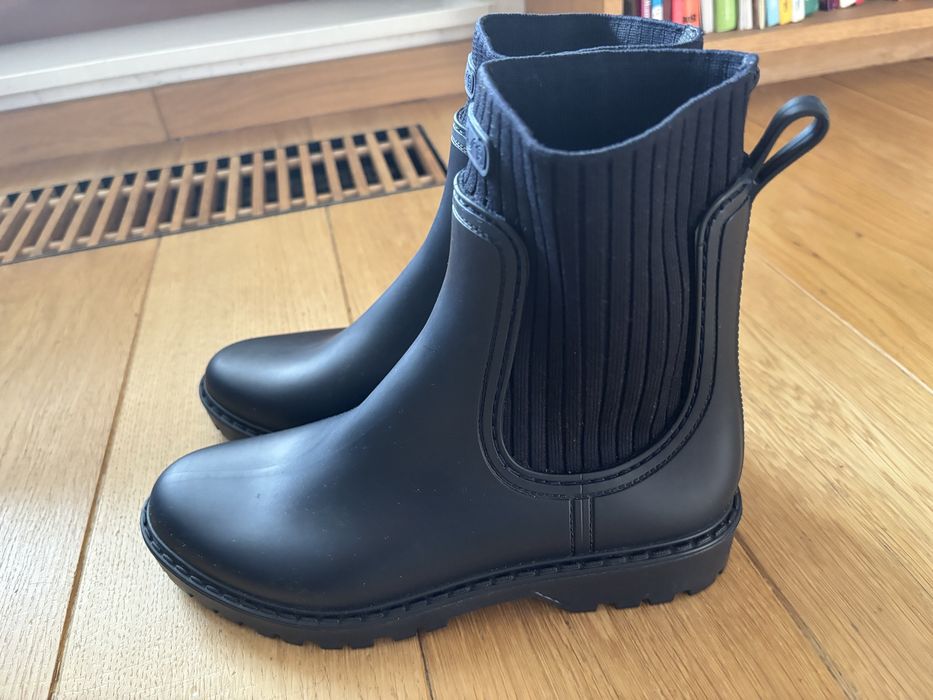 Nowe granatowe nieprzemakalne kalosze botki damskie Unisa roz.39 25,5