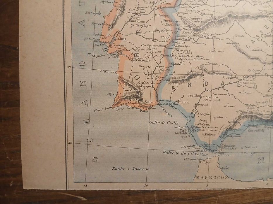 Mapa Peninsula Iberica 713-1789 (Final do Séc XIX, Início do Séc XX)