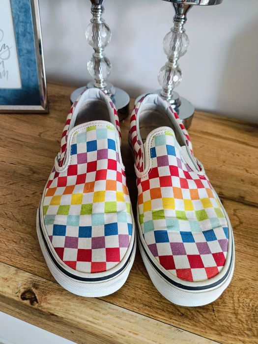 Trampki Vans slip on 40,5 kratka kolorowe