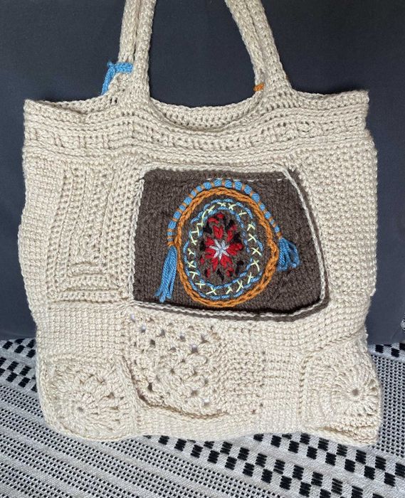 Torba duża handmade "Skrawki"