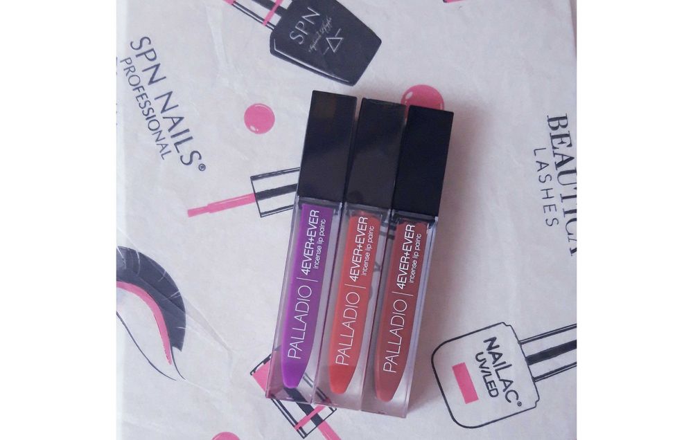 3 x błyszczyki Palladio 4Ever+Ever Intense Lip Paint