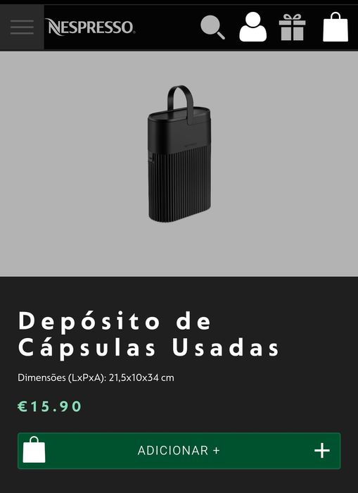 Depósito de cápsulas usada Nespresso