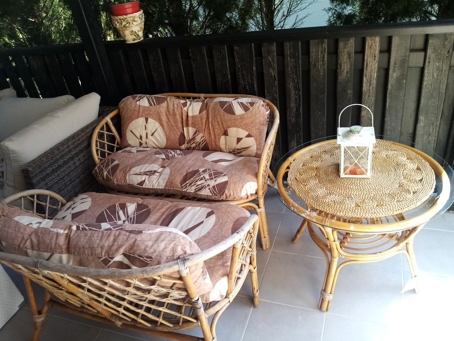 Komplet rattanowy na taras pokrowce