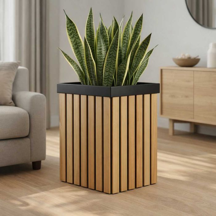 Doniczka / Osłonka z litego drewna 20×20×30 cm