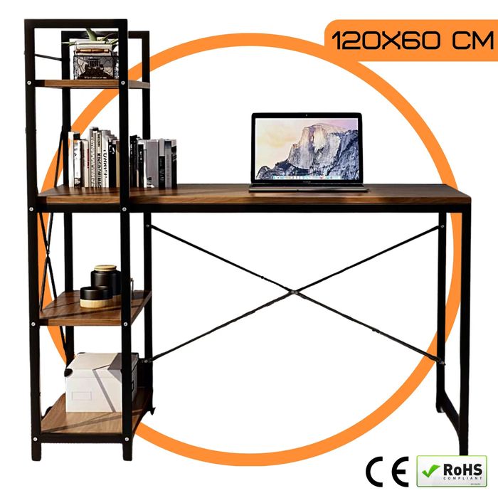 Письмовий стіл для комп'ютера та навчання / Робочий стіл із 4-ярусними