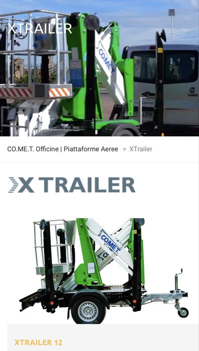 Przyczepka podnośnik koszowy na przyczepce przyczepie