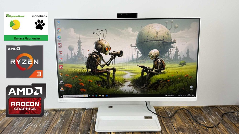 Офісний Моноблок Lenovo IdeaCentre AIO 3 24ALC6 /Ryzen 3 5300U/SSD 256 GB/ГАРАНТІЯ