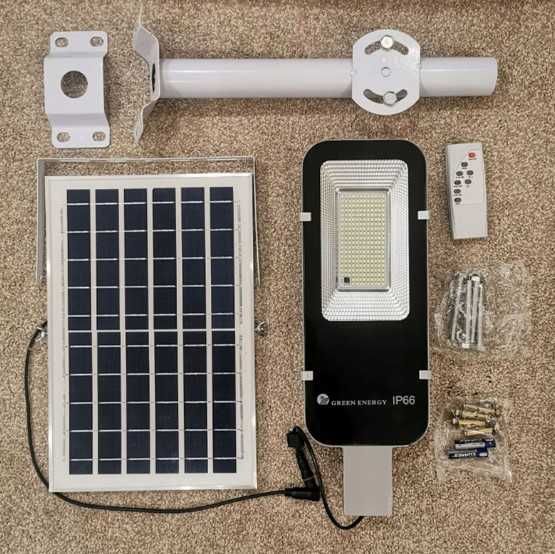 Latarnia Ogrodowa Lampa Solarna Na Słup Mocna 2000W PANEL Uliczna