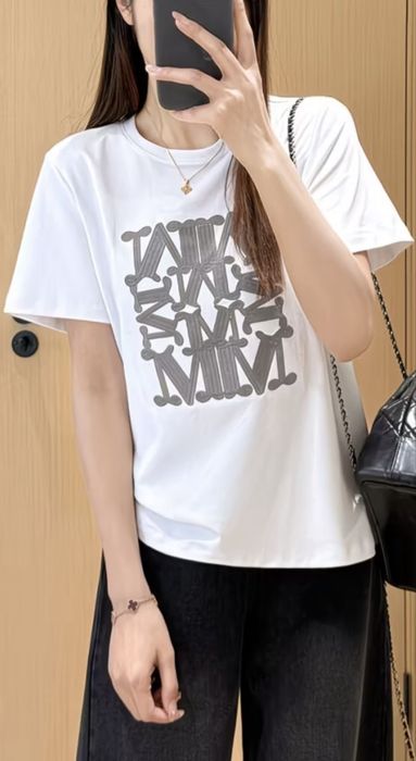 ‼️ЗНИЖКА‼️Футболка  Жіноча Max Mara Біла Базова