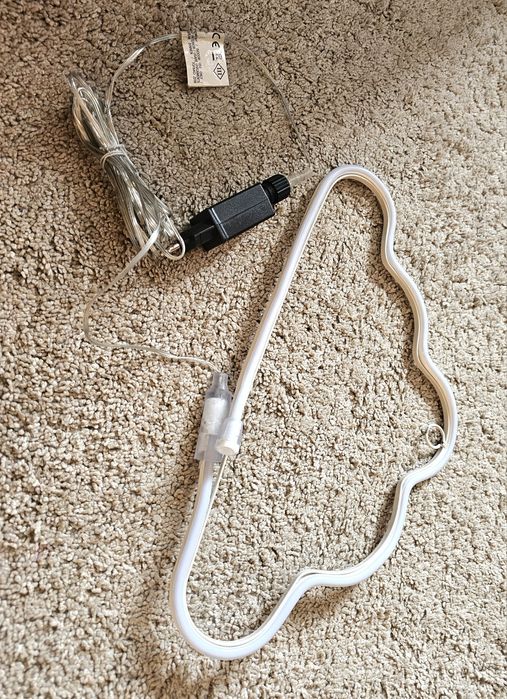 Neon led 40 cm luz de presença 3D nuvem