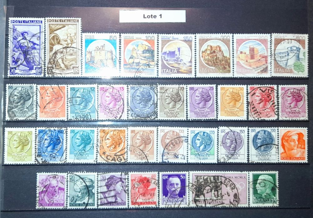 Vários Lotes - 35 Selos Itália / Espanha