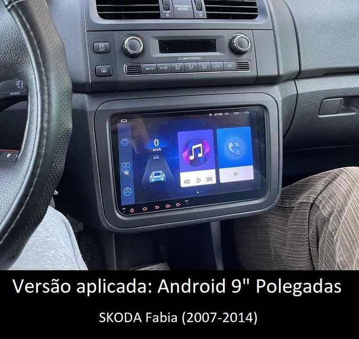 (NOVO) Rádio 2DIN • SKODA Fabia (2001 até 2020) • Android GPS [4+64GB]