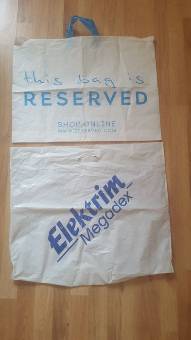 Foliowe plastikowe torby reklamowe - 17 szt.