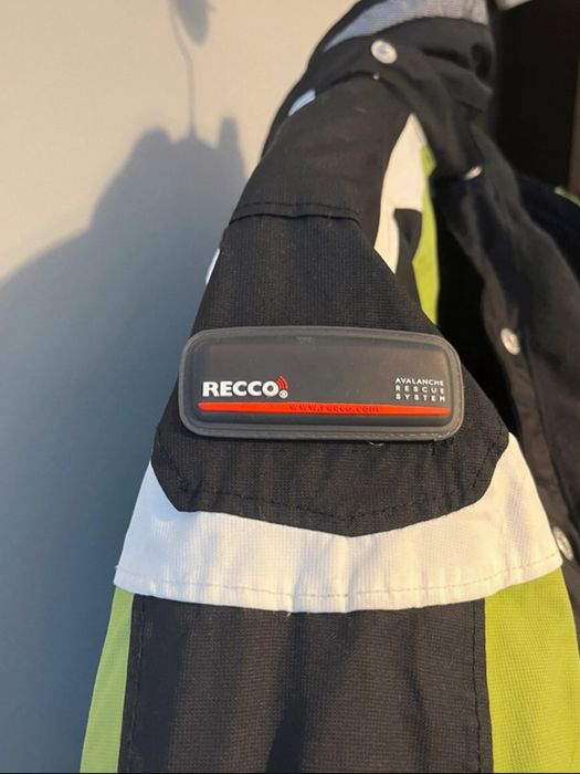 Damska kurtka narciarska/snowboard 10 000 brugi recco czarna zielona