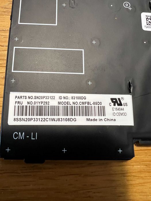 Klawiatura Lenovo ThinkPad P14sGen2-Wer.Niemiecka QWERTZ (FRU 01YP292)