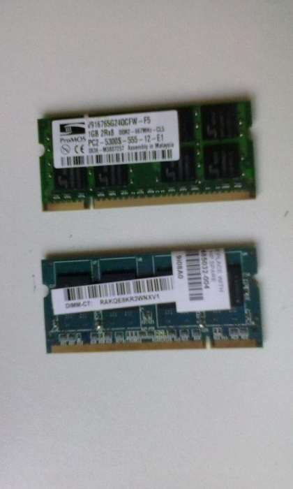 2x Memória RAM 1GB - HP Compaq Presario CQ60