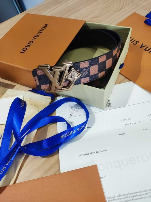 Pasek firmowy męski, damski, skóra Louis Vuitton od reki 84-38