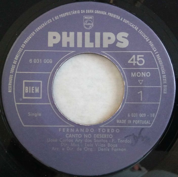 Fernando Tordo	- - - - -	Canto no Deserto	- - - - -	Single