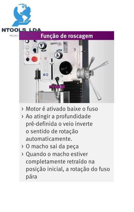 Fresadora Universal com 12 Velocidades Optimum MB4