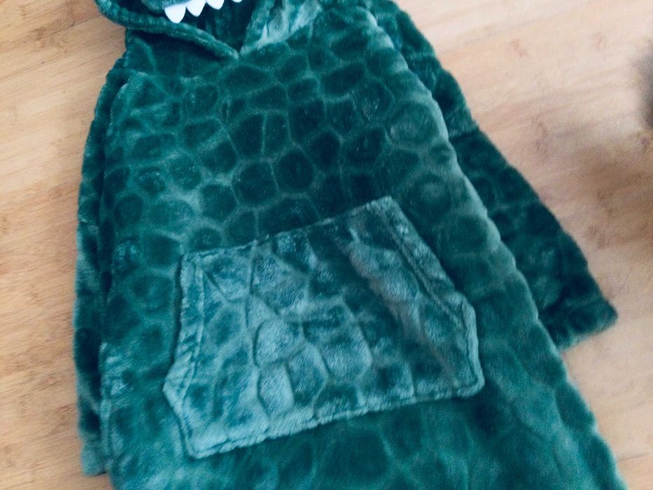3-4 рок., Nutmeg флісовий, махровий, пухнастий халат і худі Динозавр