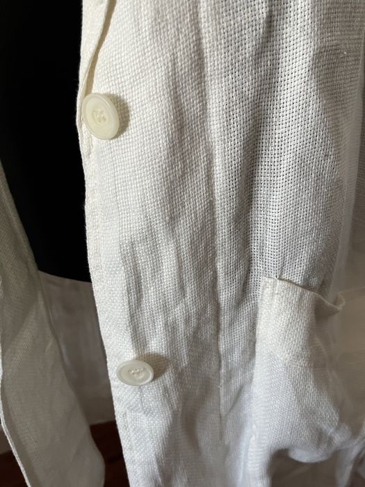 Płaszczyk lniany, Zara, oversize, rozm 36, kolor biały. Nowy z metka.