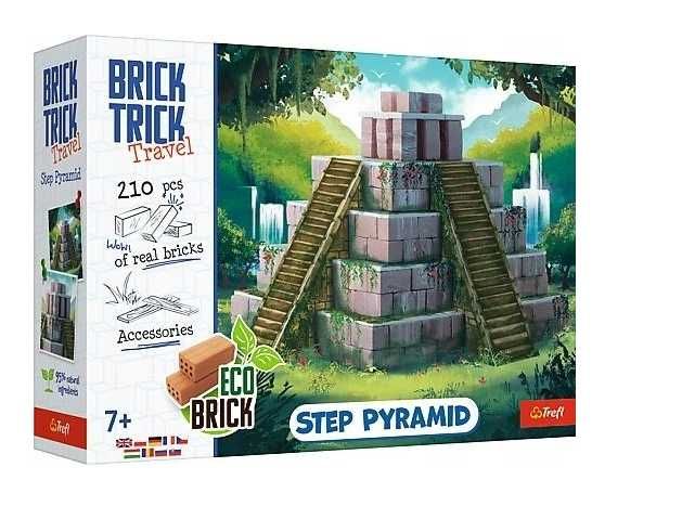 TREFL BRICK TRICK TRAVEL 62048 piramida schodkowa buduj z cegły EKO