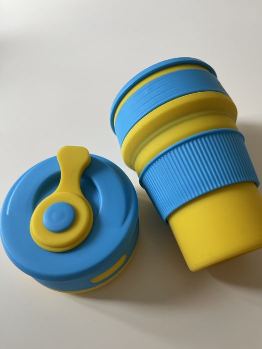 Kubek  silikonowy take away składany 12 cm 350 ml