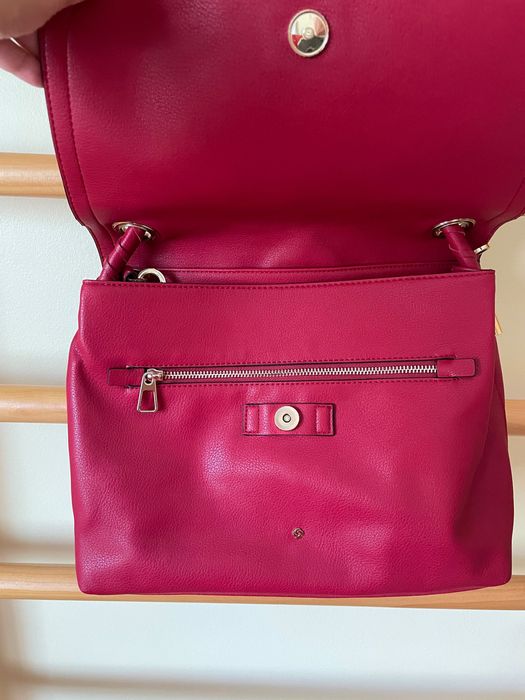 Mala Samsonite senhora vermelho de mão e tiracolo