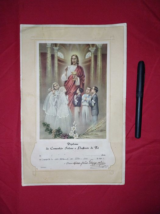 Diploma Profissão  de Fé - 1955