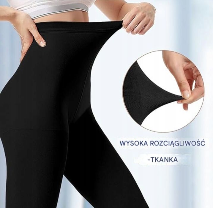 Rajstopy kompresyjne 20–30 mmHg klasa 2 bez palców pończochy medyczne