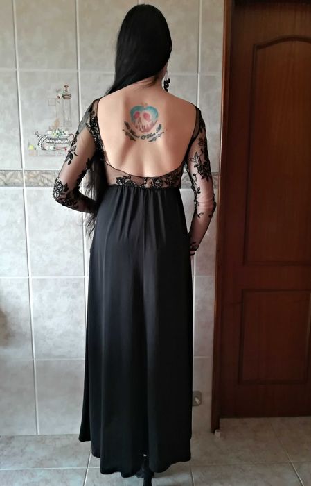 Vestido Preto Comprido de Cerimónia