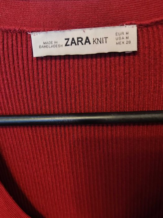 Bluzko-sweterek ceglany