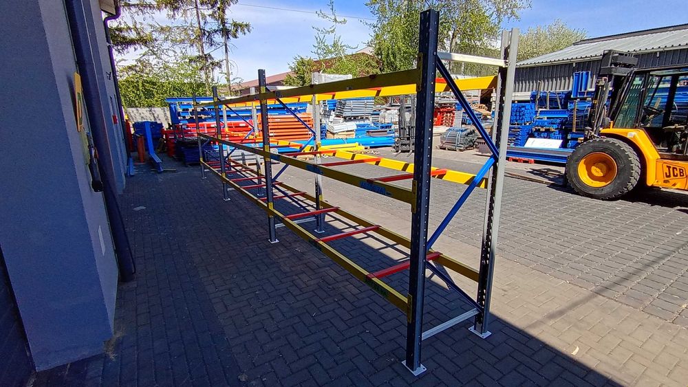 Mocny regał magazynowy półkowy Mago MGL przemysłowy H220cm trawers 270