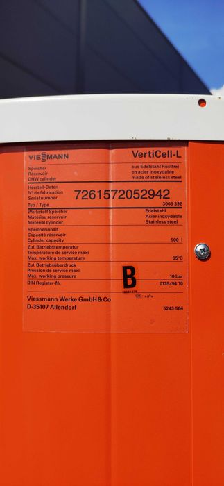 Bufor 500 L nierdzewny VIESSMANN nierdzewka hydrofor