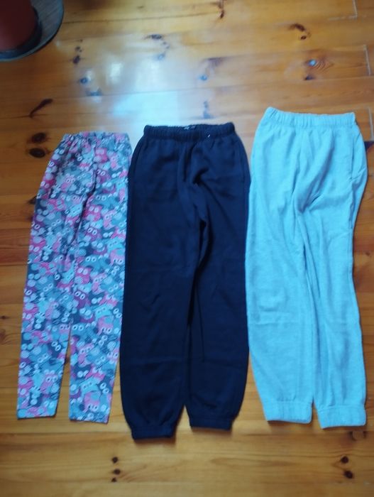 spodnie dziewczęce 158 cm zestaw 5 szt