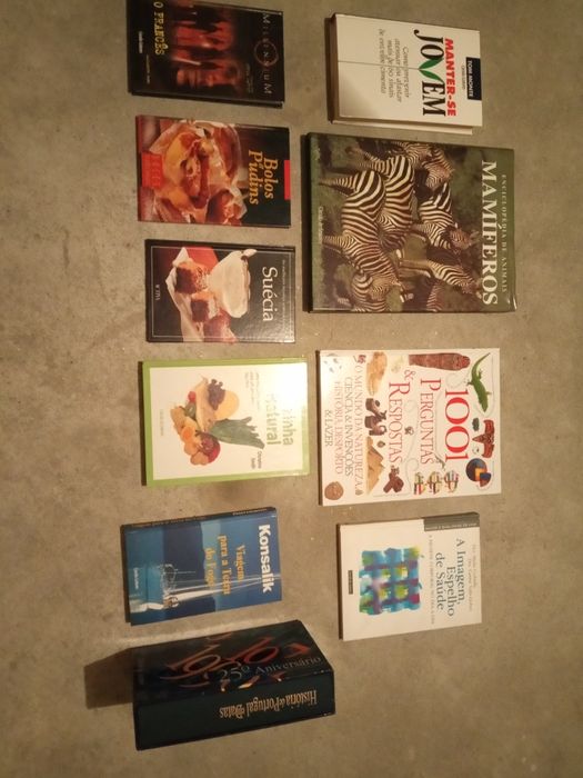 Lote de 10 livros de receitas e saúde