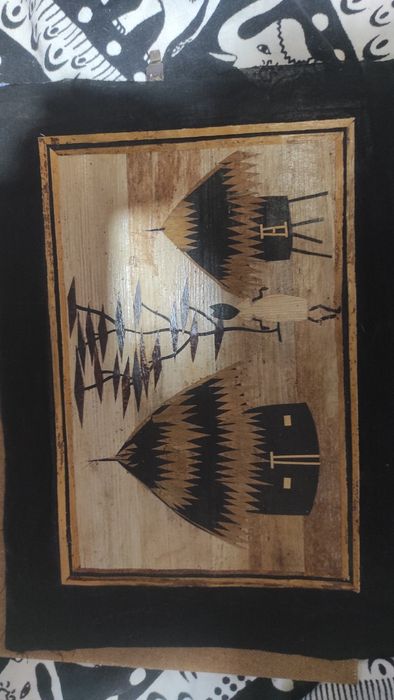 Imagem feita de casca de árvore